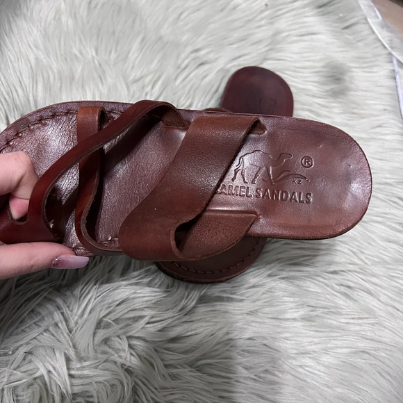 Camel Leather Sandals - Picture 6 of 10